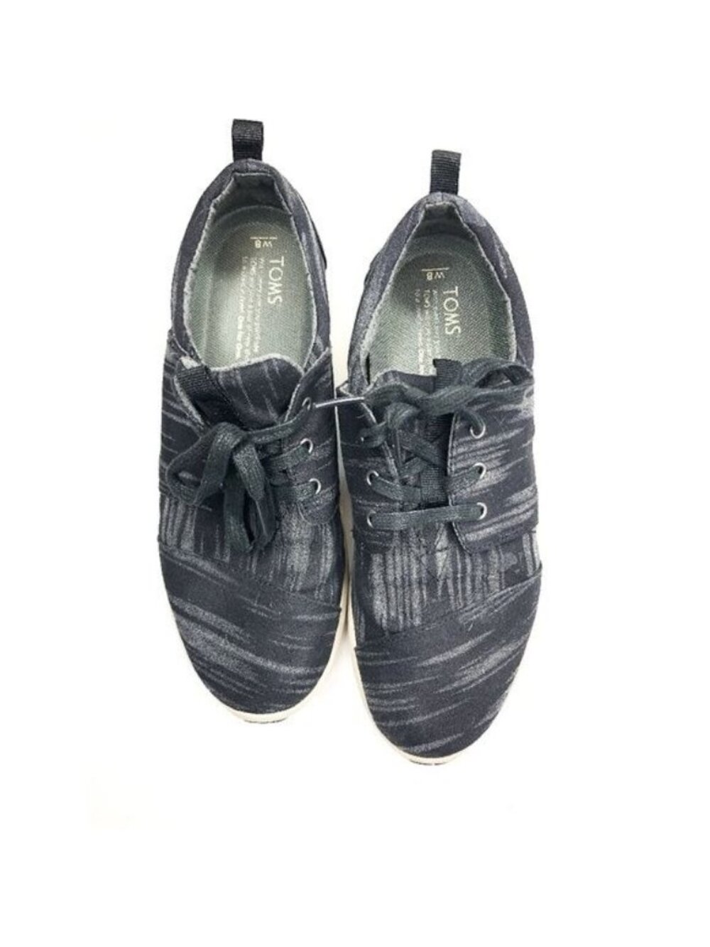 Toms Del Rey Sneakers Black Space Dye Lace-Up